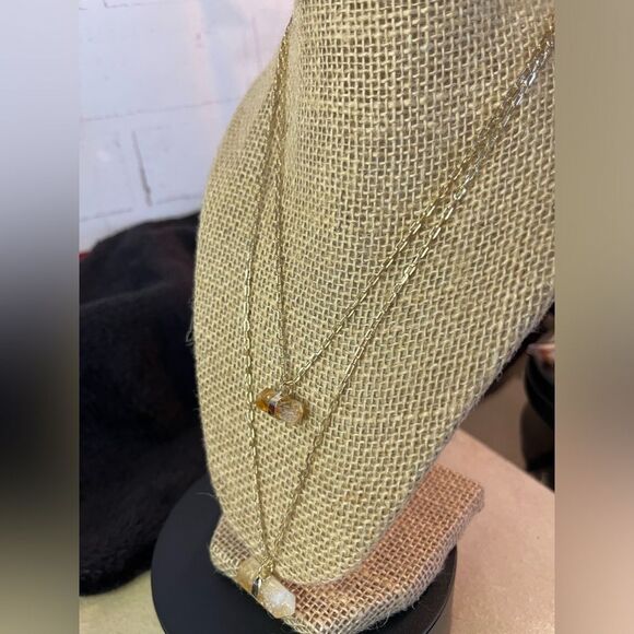 Brazilian Natural Citrine Double Layer Necklace 21-23” in Goldtone 11.50ctw - Picture 9 of 12